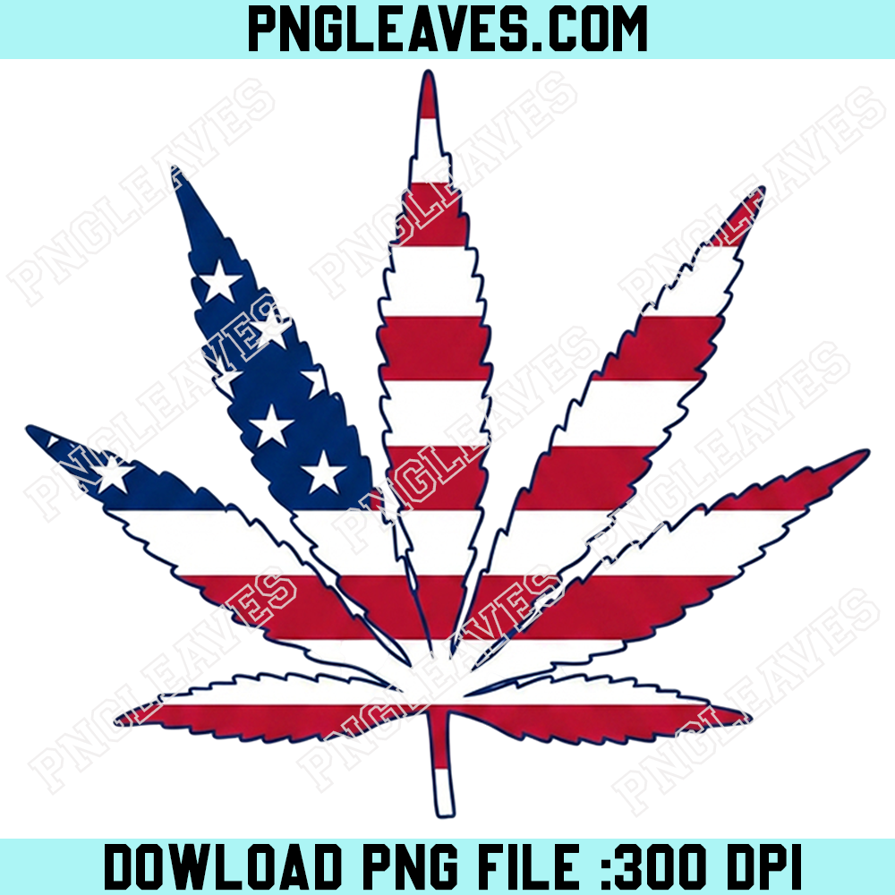 Marijuana Leaf USA Png, USA Flag Marijuana Leaf Funny Flag Pot Weed Png, USA Flag Marijuana Leaf Png