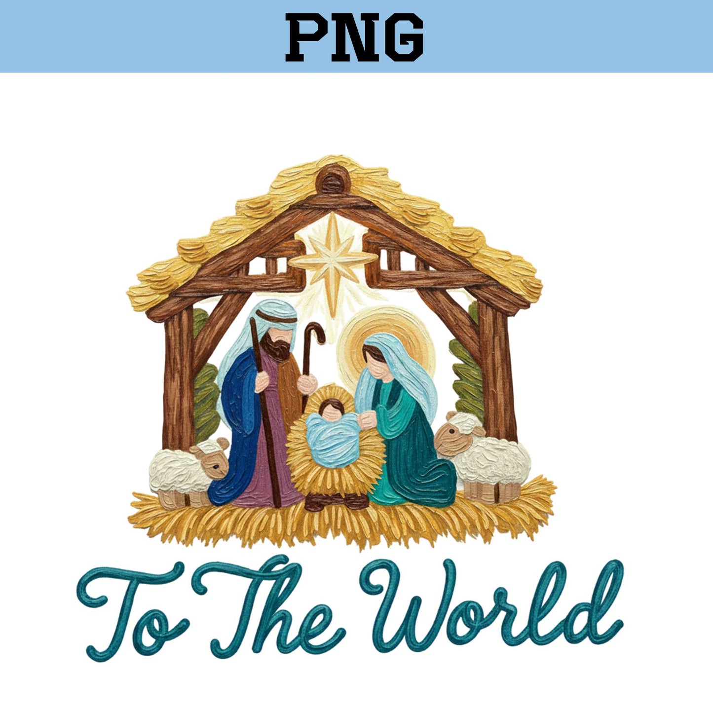 Joy to the world PNG, True story Christmas PNG, Christian Baby Jesus