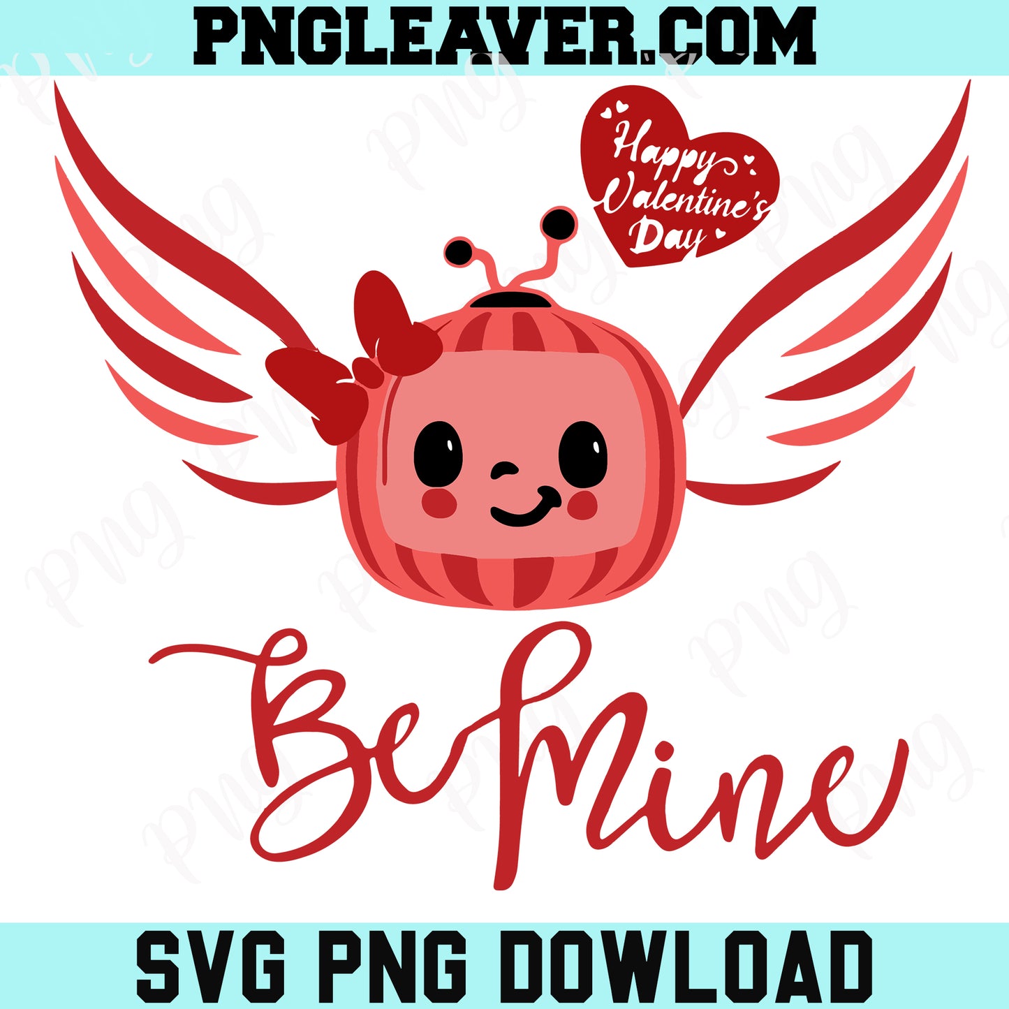 Valentine Day CoComelon Svg Png, CoComelon Angel Svg, Cocomelon Heart Svg Png