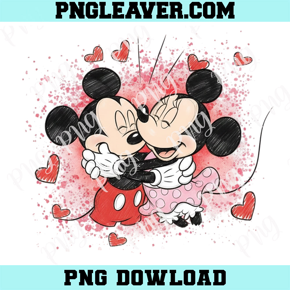 Valentine Mouse And Friends Cute New Png, Happy Valentine's Day Png, Valentines Family Trip Png, Magical Heart Valentines Png