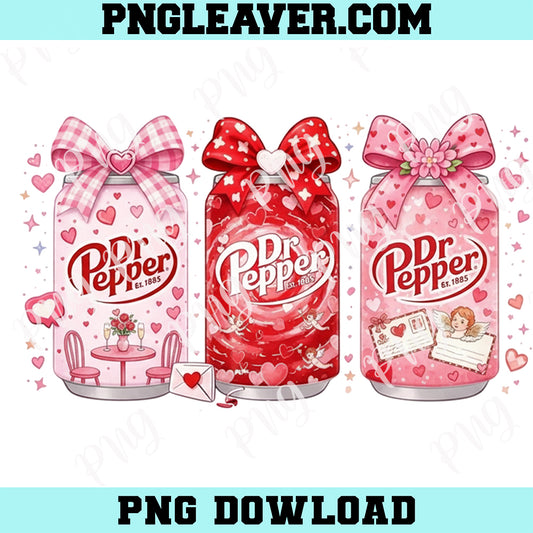 Retro Soda Can Png, Cute Valentine Day Png, Coqutte Bow Valentine Soda Can Design Png
