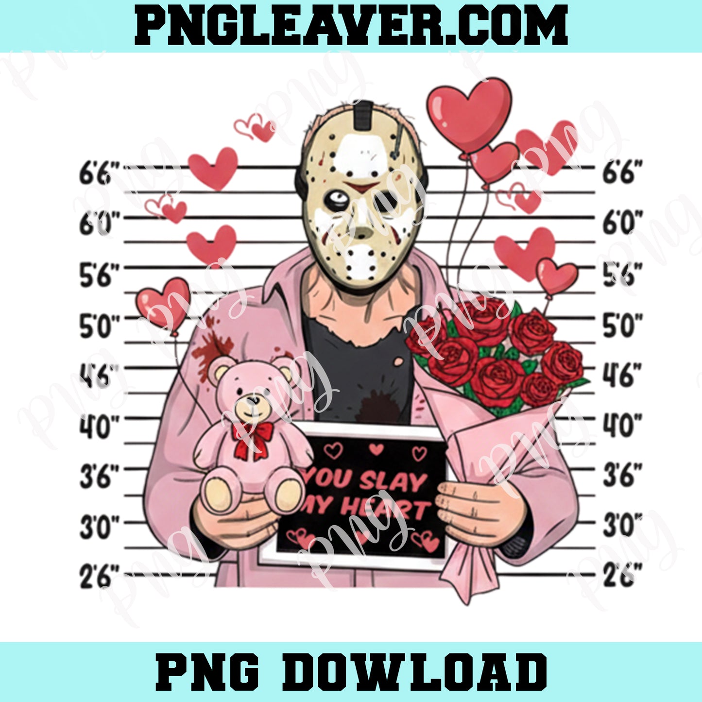 Valentine Horror Png, Jason Voorhees Valentine's Png, Jason Voorhees Valentine Png