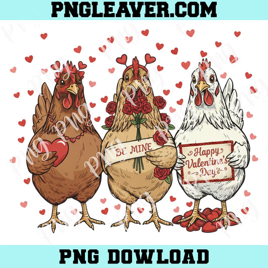Valentines Day Be Mine Chicken Valentine PNG, Howdy Chicken Western Png