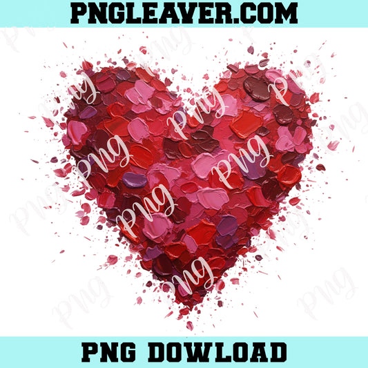 Valentines Day Heart  Brushstroke PNG, Valentines Day Png, Coquette Valentine Png