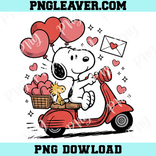 Valentines Snoopy Cartoon Dog Moto Png, Love Valentine Cartoon Png