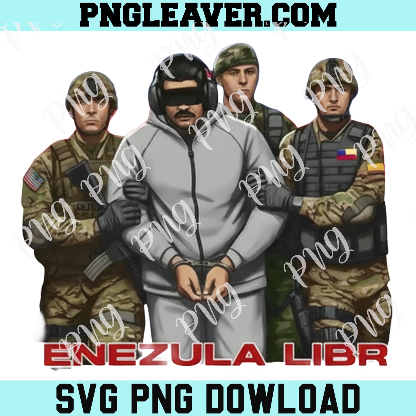 Venezuela Libre Png, Captured Live Maduro Graphic Crewneck Png, Venezuelan Freedom Protest Png