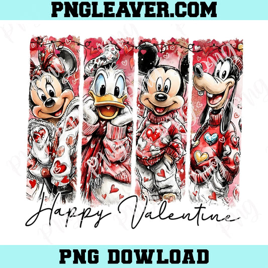 Very Happy Valentine Cartoon Characters Png, Mouse Couple Design Png
