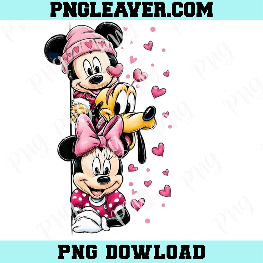 Vintage Valentine Mouse Friends Png, Happy Valentine's Day Png, Valentines Family Trip Png