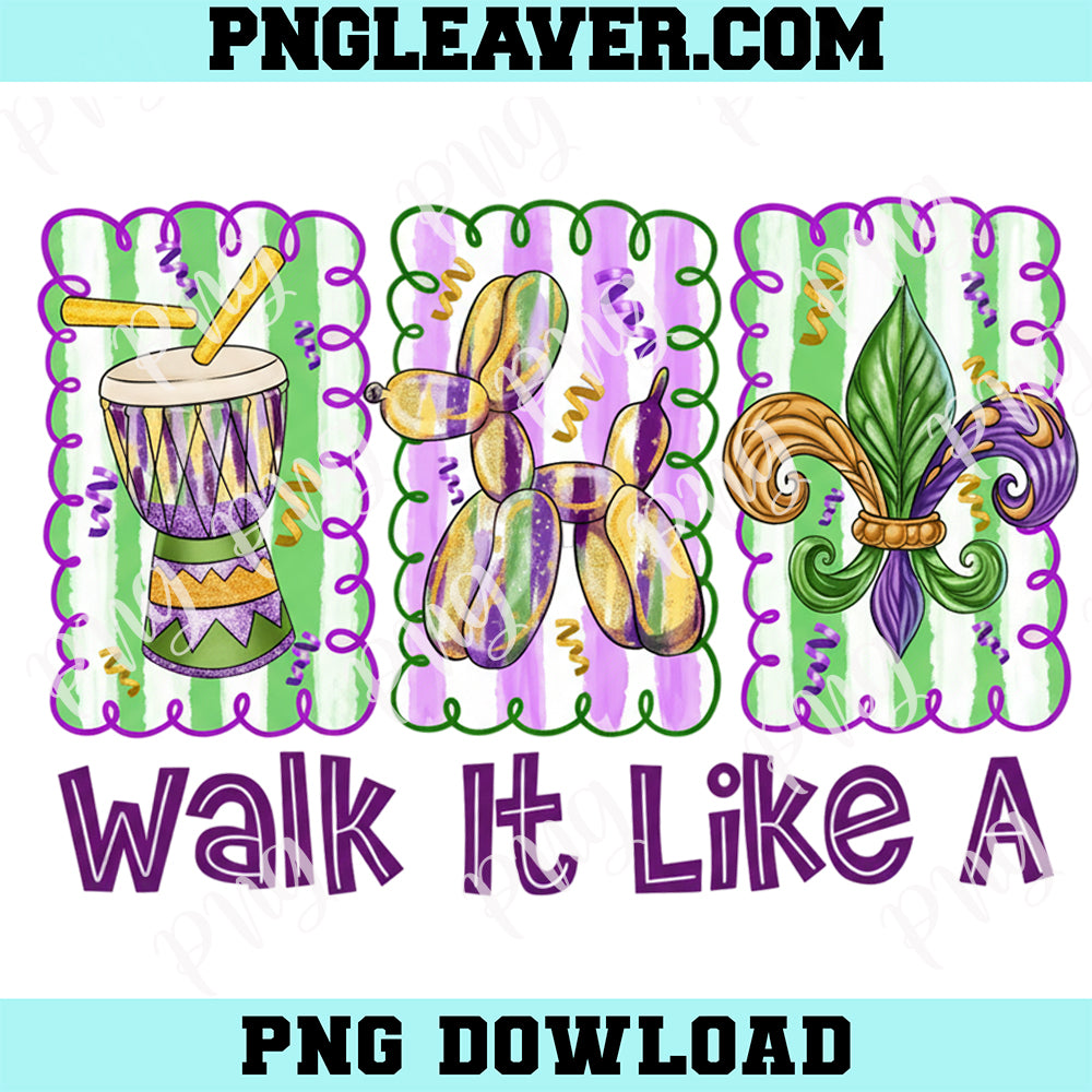 Walk It Like A Balloon Dog Png, Fleur De Lis Png, Mardi Gras Drum PNG