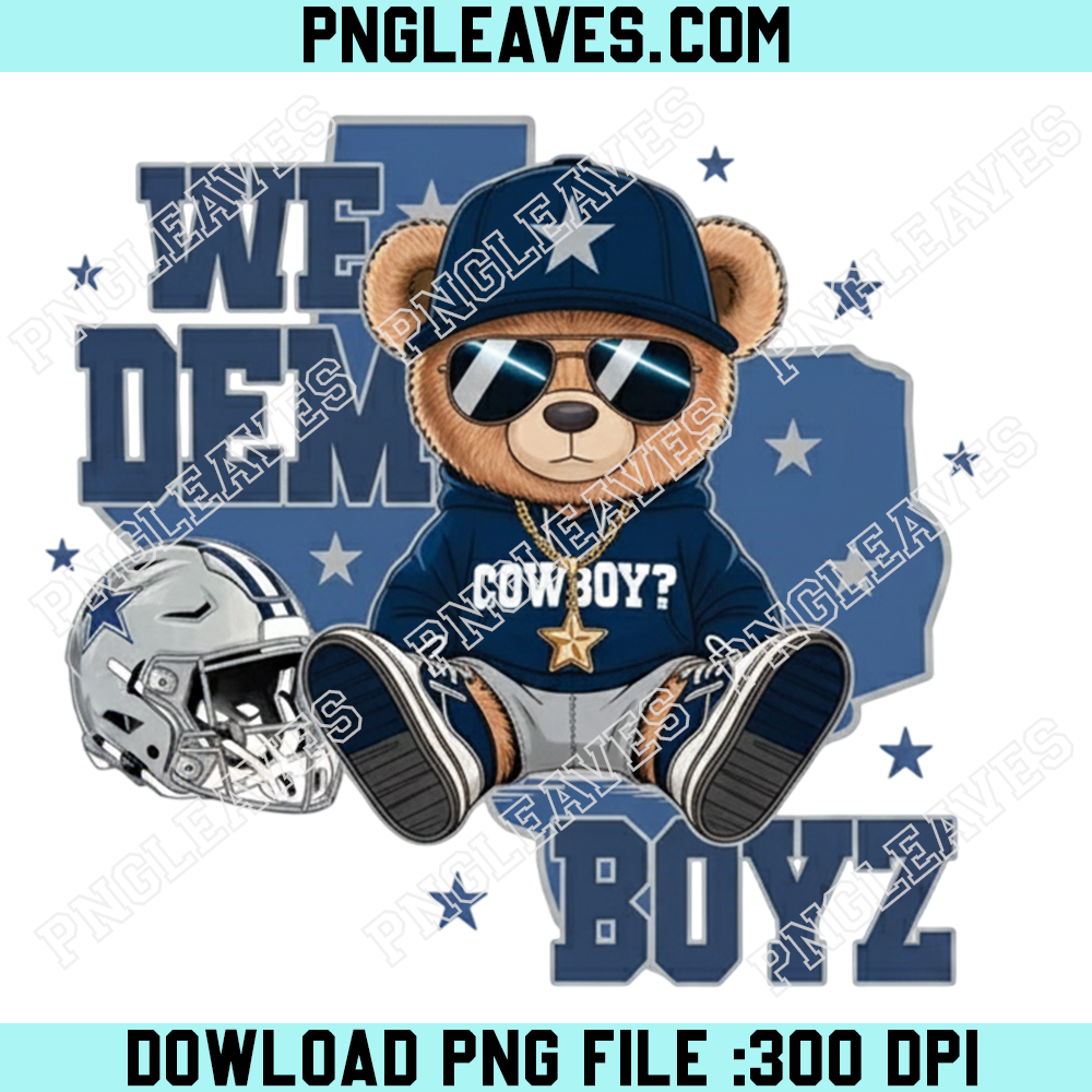 Beer Dallas We Dem Boyz Football Png, Dallas Football Shirt PNG Cowboys Team Bear Png