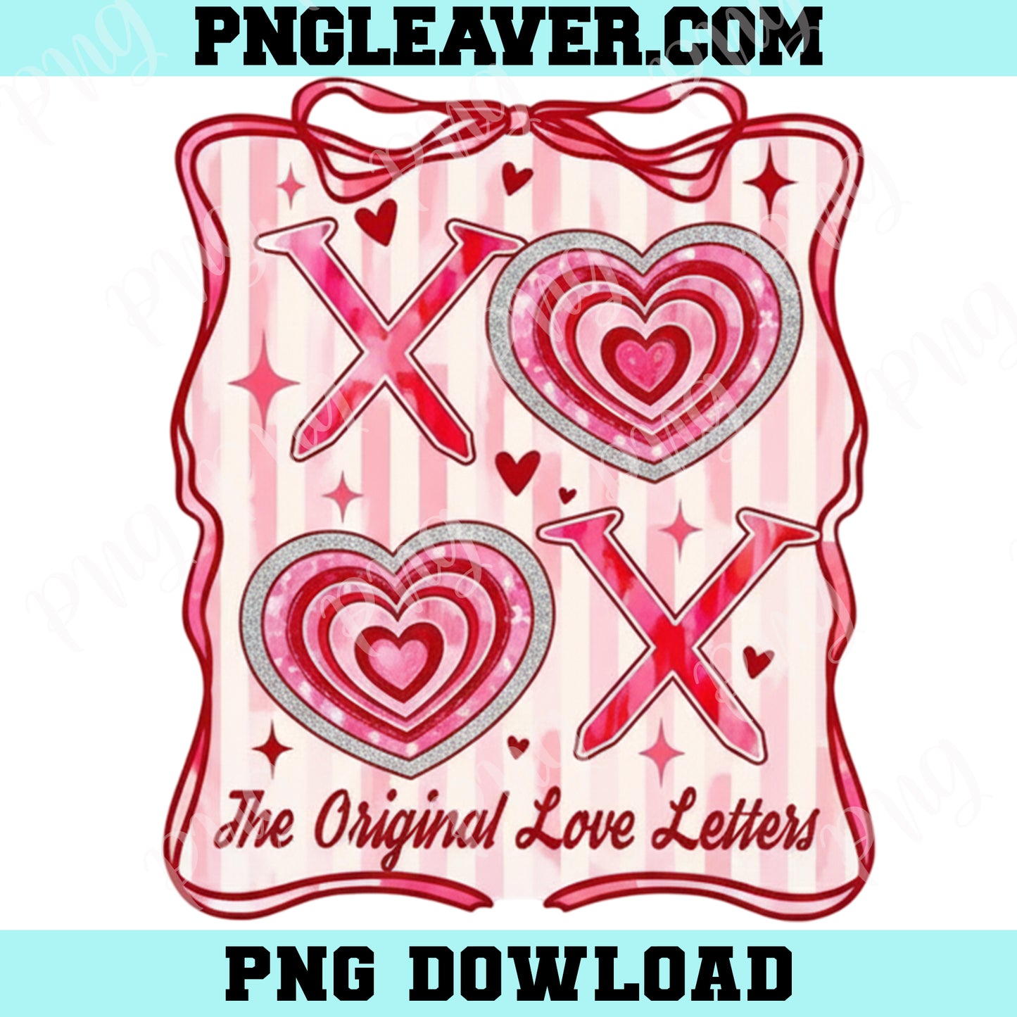 Xoxo The Original Love Letters PNG, Christian Valentines PNG, Coquette Valentine Brushstroke Png