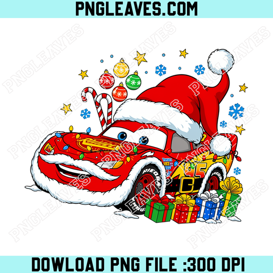 Christmas Racing Car PNG, Santa Holiday Race Car PNG