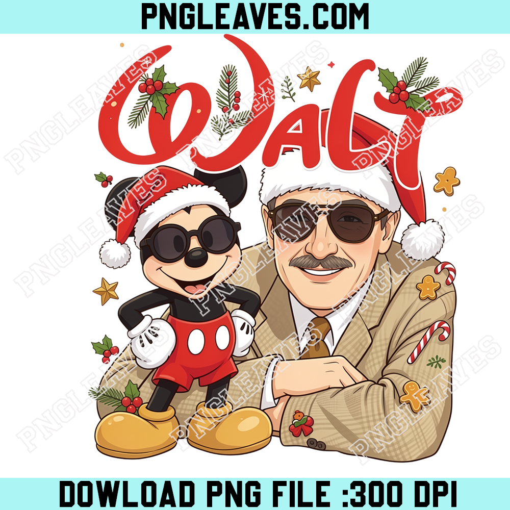 Mickey Mouse Vintage Christmas Tribute PNG, Classic Cartoon Mouse with Retro Gentleman Wearing Santa Hats