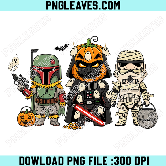Galactic Halloween Costume Squad PNG, Pumpkin Space Villains Trick Or Treat PNG