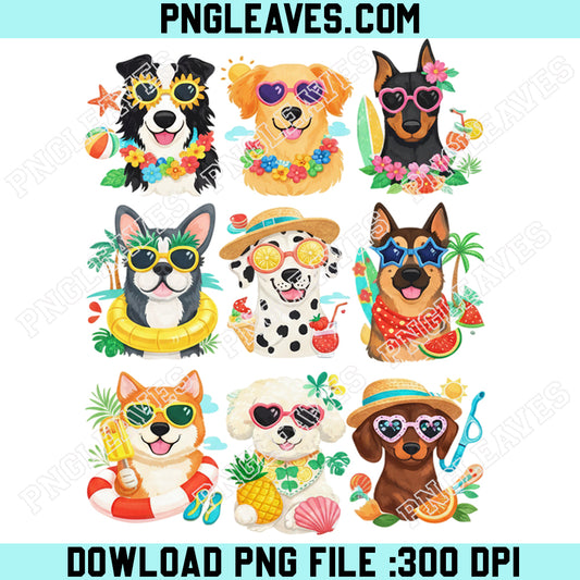 Funny Summer Dog Lover Design Cute Png, Sunshine Sea Beach Club Png, Cute Pet Sunglasses Puppy Png