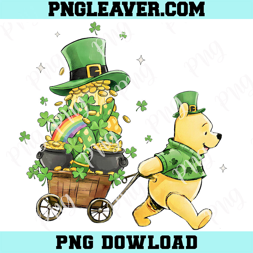 Winnie The Pooh Saint Patrick's Day Png, Winnie The Pooh Lucky Png