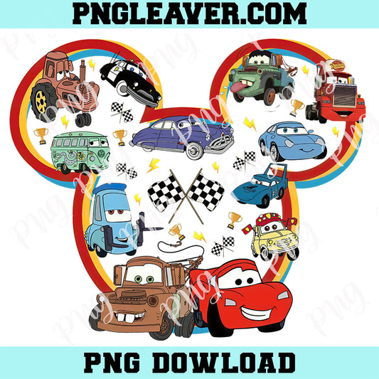 Pixar Cars Disney Lightning McQueen Png, Mickey Head Png, Disney Kids Png