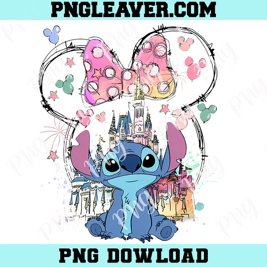 Disney Stitch And Scrump Png, Disney Castle Png, Magical Kingdom Png, Disney Ohana Family Means Png