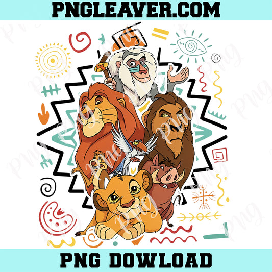Disneyland Lion King Simba And Timon PNG, Vintage Lion King PNG, Hakuna Matata PNG